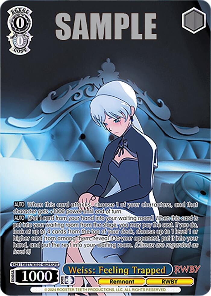 Weiss: Feeling Trapped (OFR) - [RWBY Premium Booster] | Gear Gaming Fayetteville