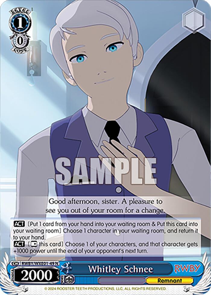 Whitley Schnee - [RWBY Premium Booster] | Gear Gaming Fayetteville