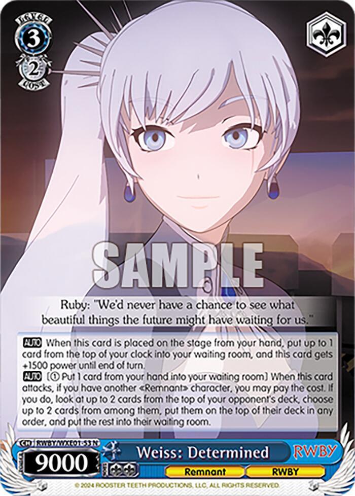 Weiss: Determined - [RWBY Premium Booster] | Gear Gaming Fayetteville