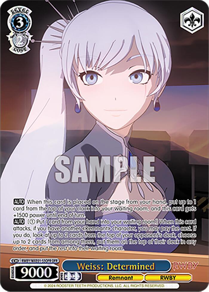 Weiss: Determined (OFR) - [RWBY Premium Booster] | Gear Gaming Fayetteville