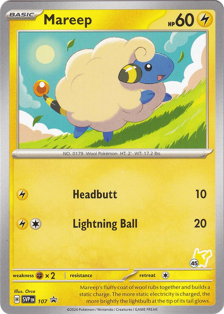 Mareep (107) (Pikachu Stamp #45) [Battle Academy 2024] | Gear Gaming Fayetteville