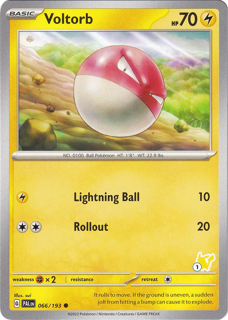 Voltorb (066/193) (Pikachu Stamp #1) [Battle Academy 2024] | Gear Gaming Fayetteville