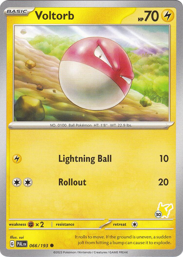 Voltorb (066/193) (Pikachu Stamp #30) [Battle Academy 2024] | Gear Gaming Fayetteville