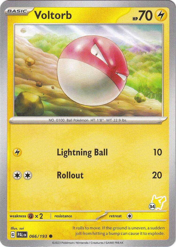 Voltorb (066/193) (Pikachu Stamp #34) [Battle Academy 2024] | Gear Gaming Fayetteville