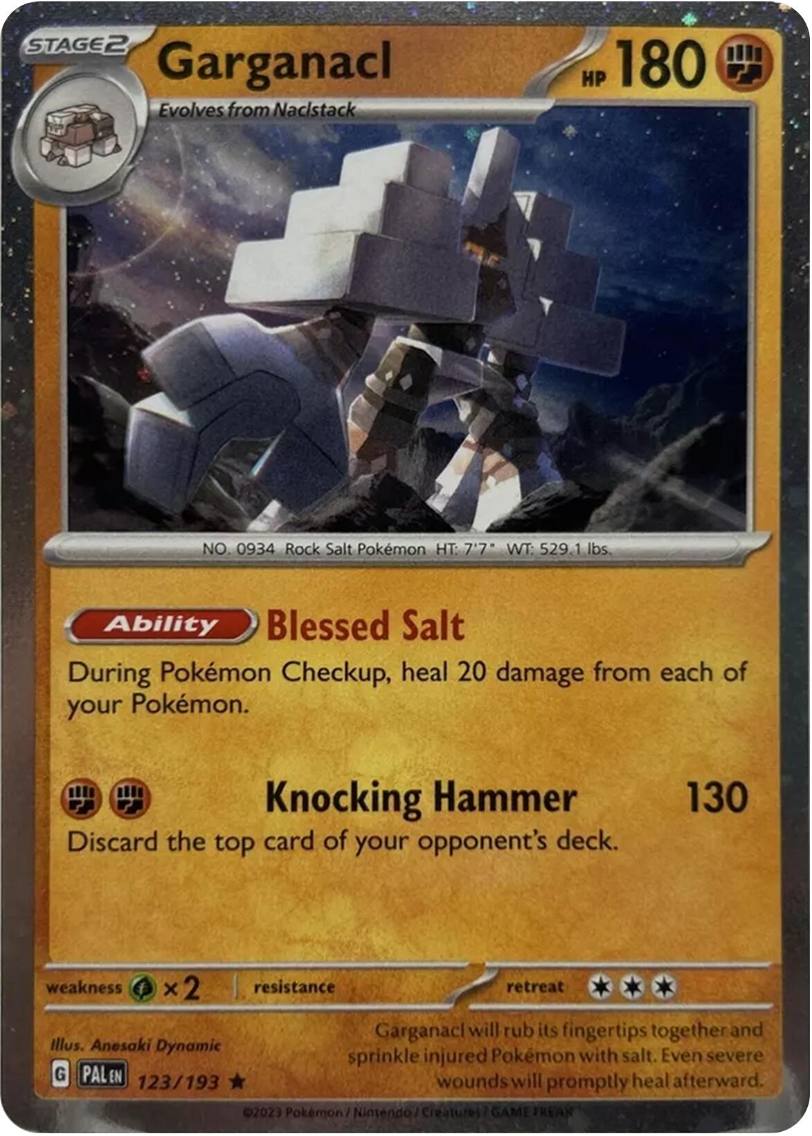 Garganacl (123/193) (Cosmo Holo) [Scarlet & Violet: Paldea Evolved] | Gear Gaming Fayetteville