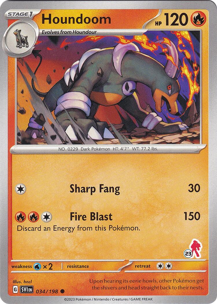 Houndoom (034/198) (Armarouge Stamp #23) [Battle Academy 2024] | Gear Gaming Fayetteville