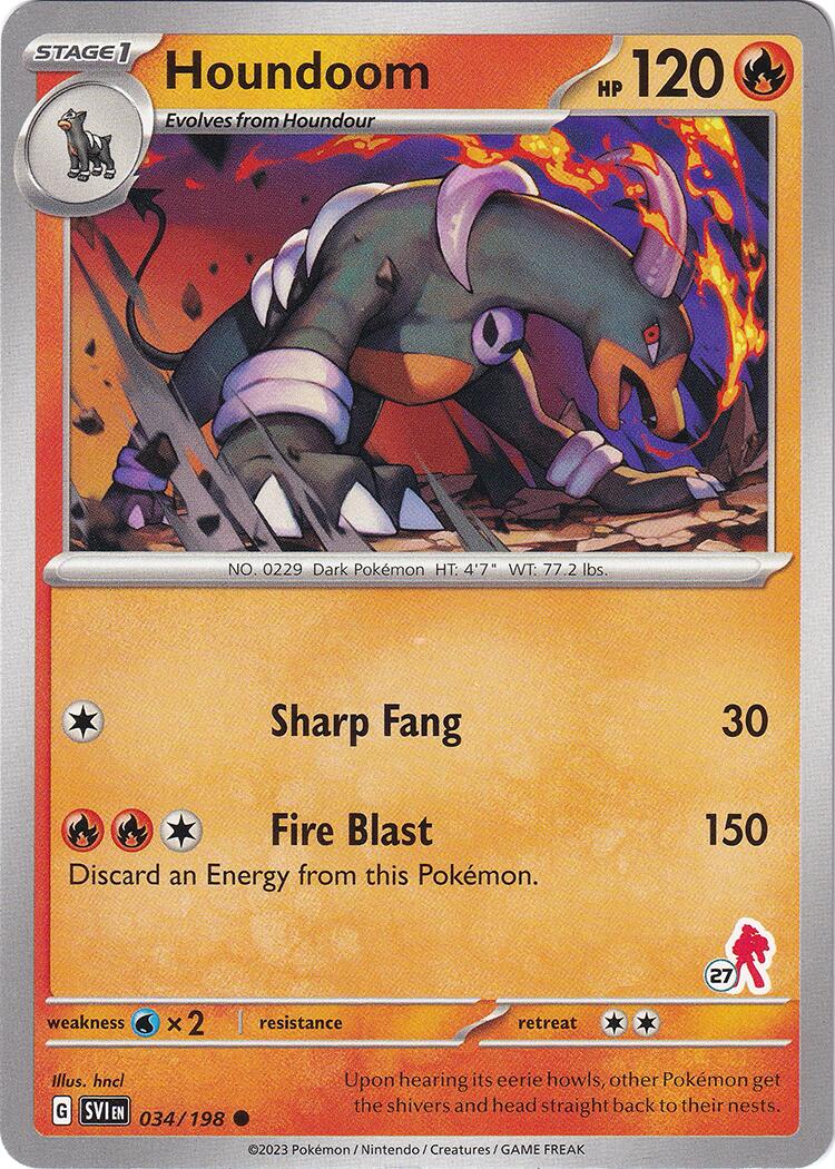 Houndoom (034/198) (Armarouge Stamp #27) [Battle Academy 2024] | Gear Gaming Fayetteville