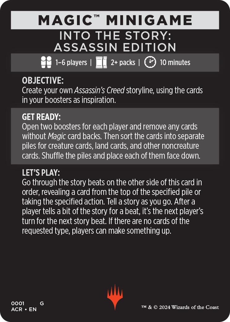 Into The Story: Assassin Edition (Magic Minigame) [Assassin's Creed Minigame] | Gear Gaming Fayetteville
