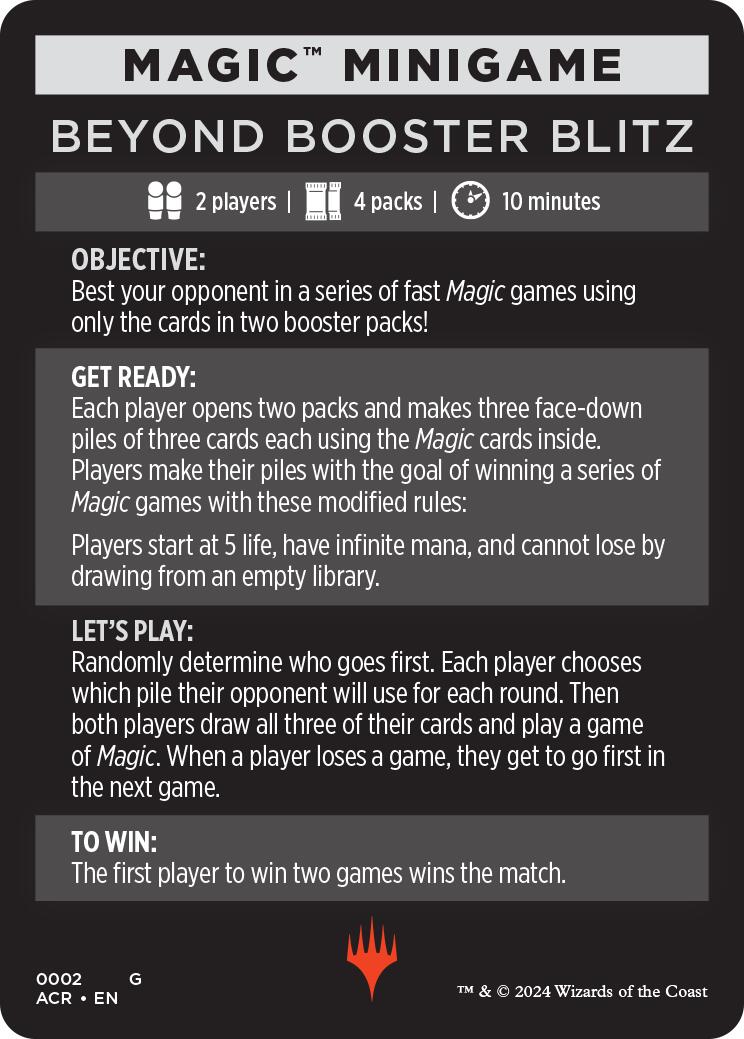 Beyond Booster Blitz (Magic Minigame) [Assassin's Creed Minigame] | Gear Gaming Fayetteville