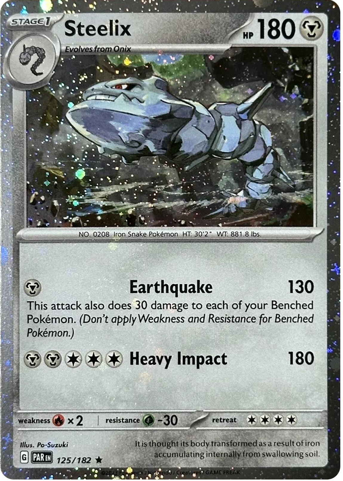 Steelix (125/182) (Cosmos Holo) [Scarlet & Violet: Paradox Rift] | Gear Gaming Fayetteville