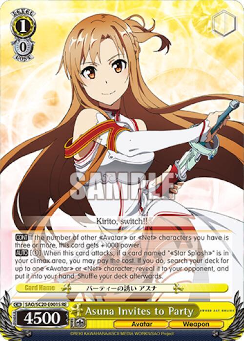 Asuna Invites to Party (SR) - [Sword Art Online Chronicle Set] | Gear Gaming Fayetteville