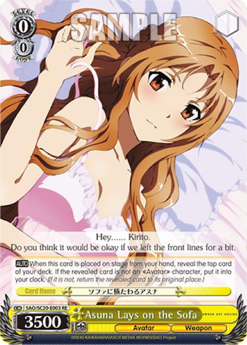 Asuna Lays on the Sofa - [Sword Art Online Chronicle Set] | Gear Gaming Fayetteville