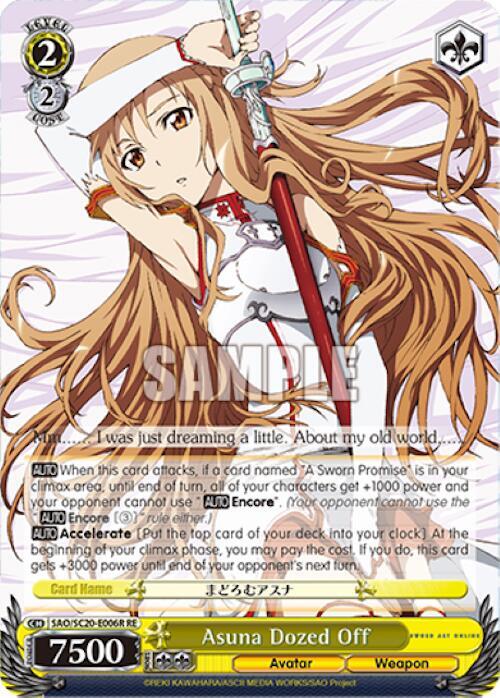 Asuna Dozed Off (RRR) - [Sword Art Online Chronicle Set] | Gear Gaming Fayetteville