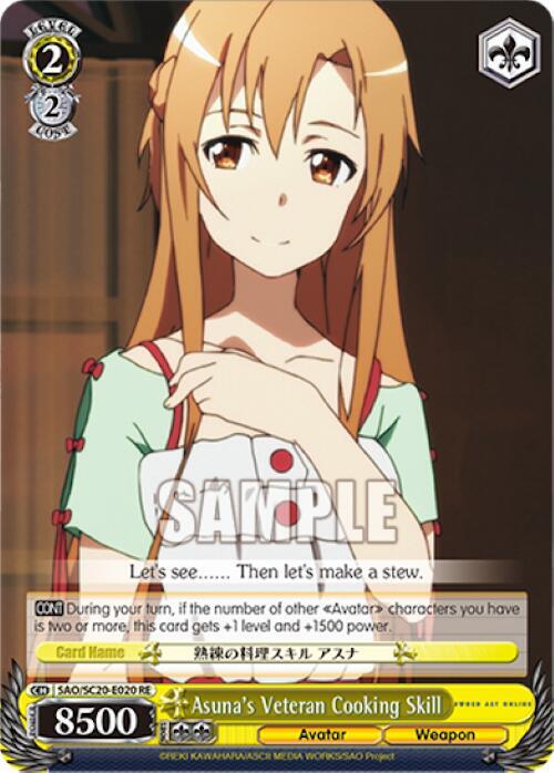 Asuna's Veteran Cooking Skill - [Sword Art Online Chronicle Set] | Gear Gaming Fayetteville
