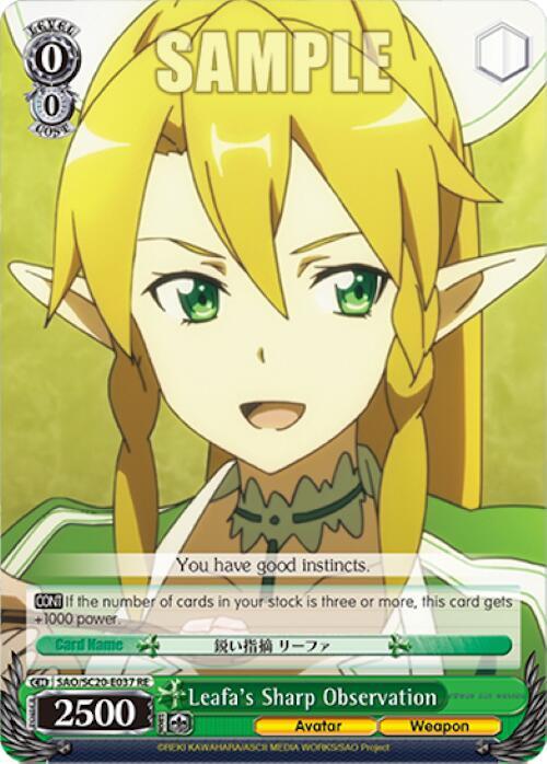 Leafa's Sharp Observation - [Sword Art Online Chronicle Set] | Gear Gaming Fayetteville