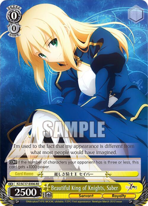 Beautiful King of Knights, Saber - [Fate/Zero Chronicle Set] | Gear Gaming Fayetteville