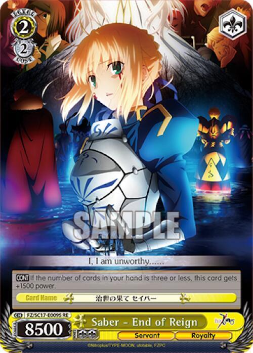 Saber - End of Reign (SR) - [Fate/Zero Chronicle Set] | Gear Gaming Fayetteville