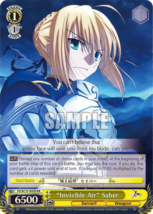 "Invisible Air" Saber - [Fate/Zero Chronicle Set] | Gear Gaming Fayetteville
