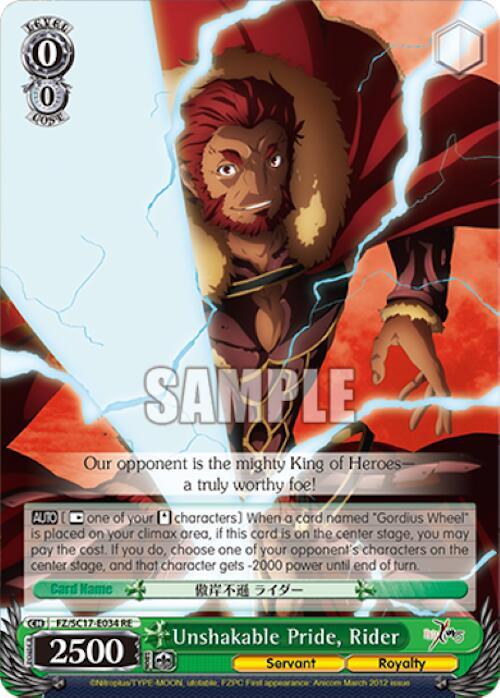 Unshakable Pride, Rider - [Fate/Zero Chronicle Set] | Gear Gaming Fayetteville