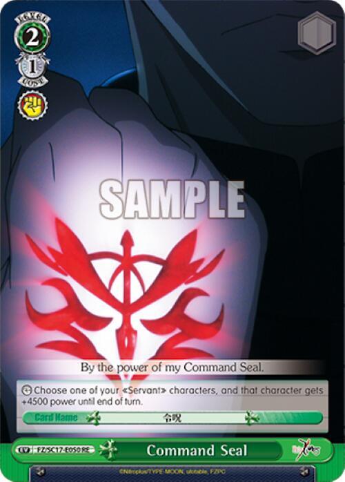 Command Seal - [Fate/Zero Chronicle Set] | Gear Gaming Fayetteville