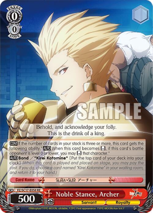 Noble Stance, Archer - [Fate/Zero Chronicle Set] | Gear Gaming Fayetteville