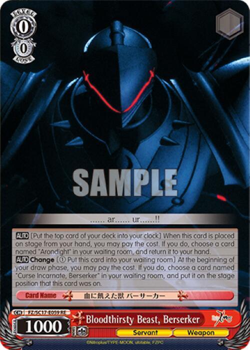 Bloodthirsty Beast, Berserker - [Fate/Zero Chronicle Set] | Gear Gaming Fayetteville