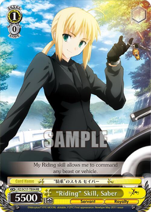 "Riding" Skill, Saber (TD) - [Fate/Zero Chronicle Set] | Gear Gaming Fayetteville