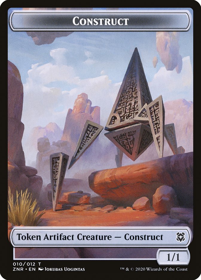 Angel Warrior // Construct Double-Sided Token [Zendikar Rising Tokens] | Gear Gaming Fayetteville