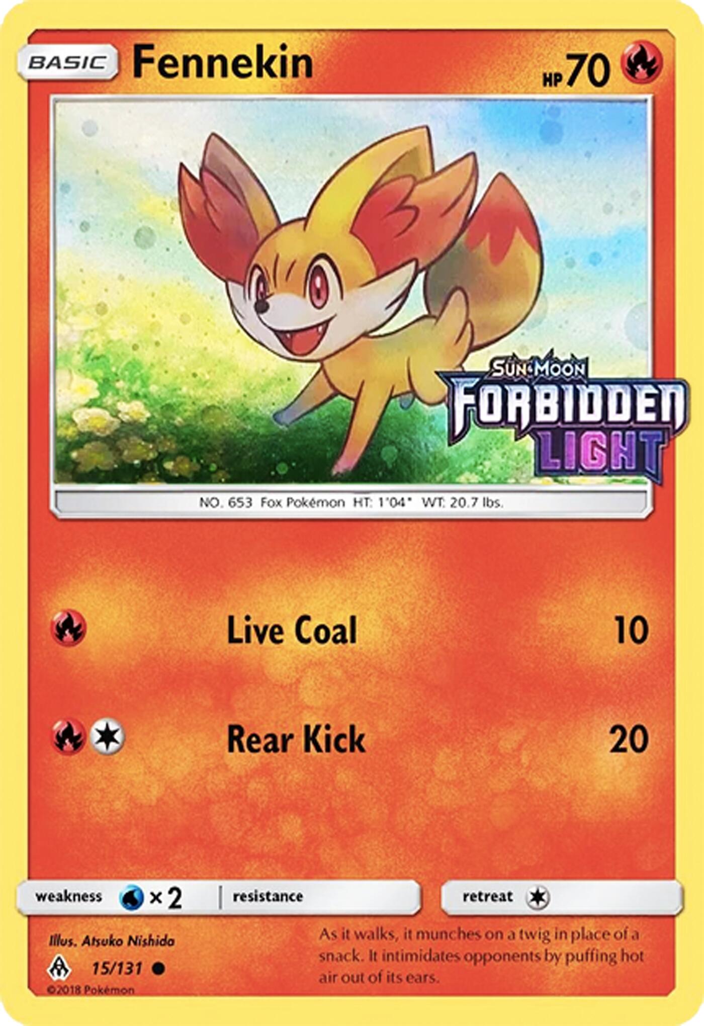 Fennekin (15/131) (Cosmos Holo) (Toys R' Us Promo) [Sun & Moon: Forbidden Light] | Gear Gaming Fayetteville