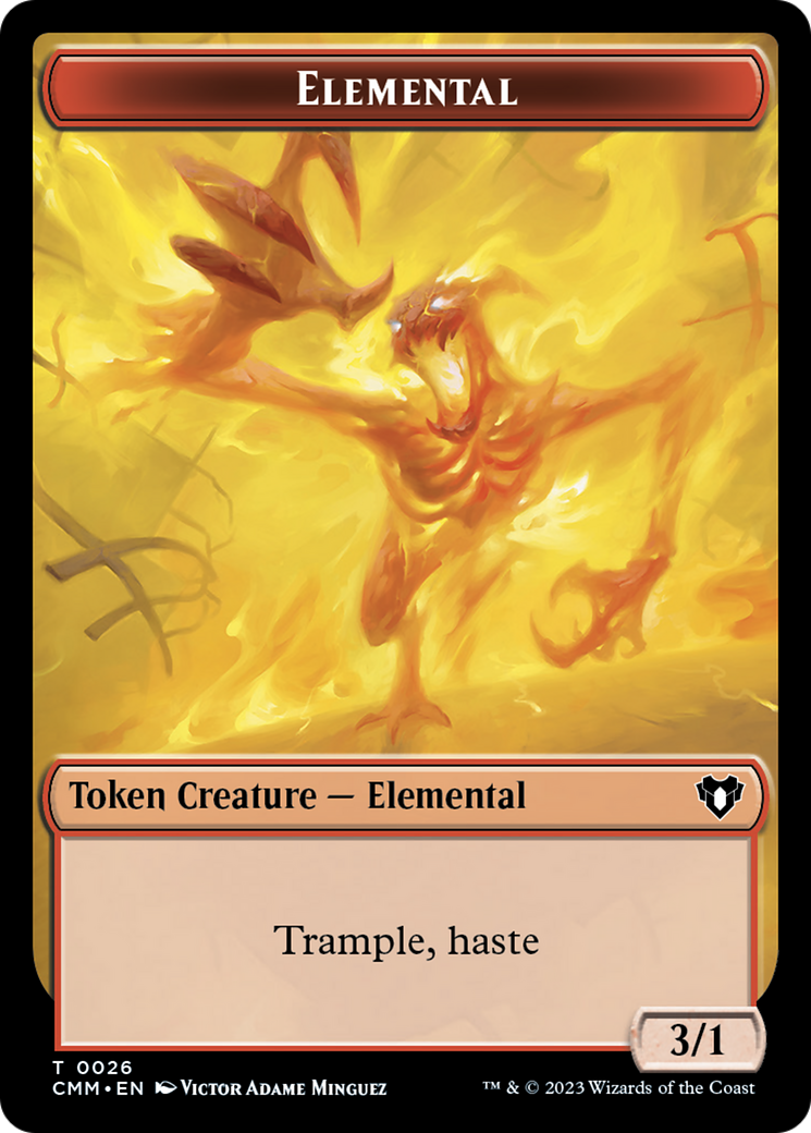 Elemental Token (26) [Commander Masters Tokens] | Gear Gaming Fayetteville