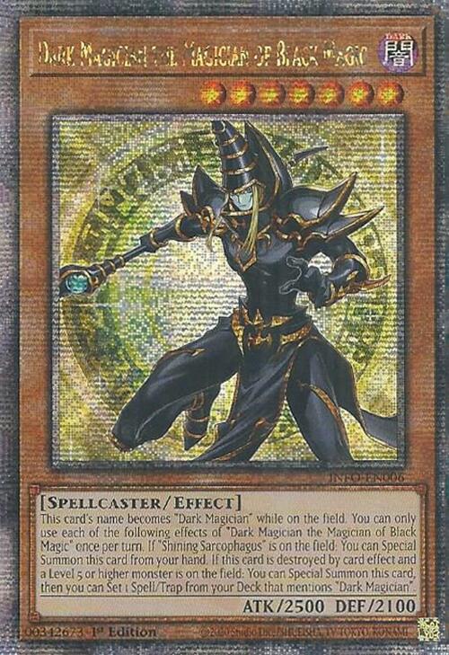 Dark Magician the Magician of Black Magic (Quarter Century Secret Rare) [INFO-EN006] Quarter Century Secret Rare | Gear Gaming Fayetteville