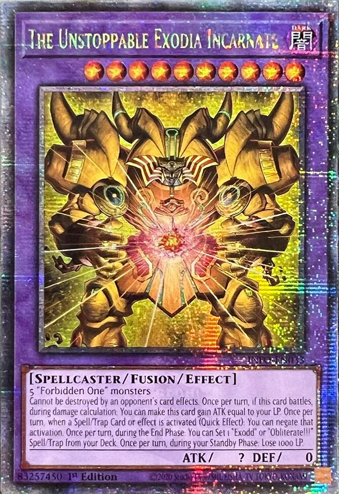 The Unstoppable Exodia Incarnate (Quarter Century Secret Rare) [INFO-EN033] Quarter Century Secret Rare | Gear Gaming Fayetteville