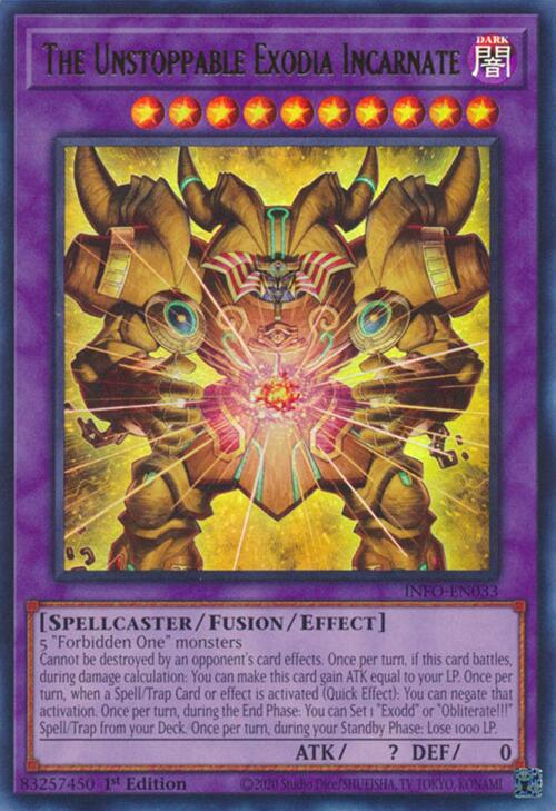 The Unstoppable Exodia Incarnate [INFO-EN033] Ultra Rare | Gear Gaming Fayetteville