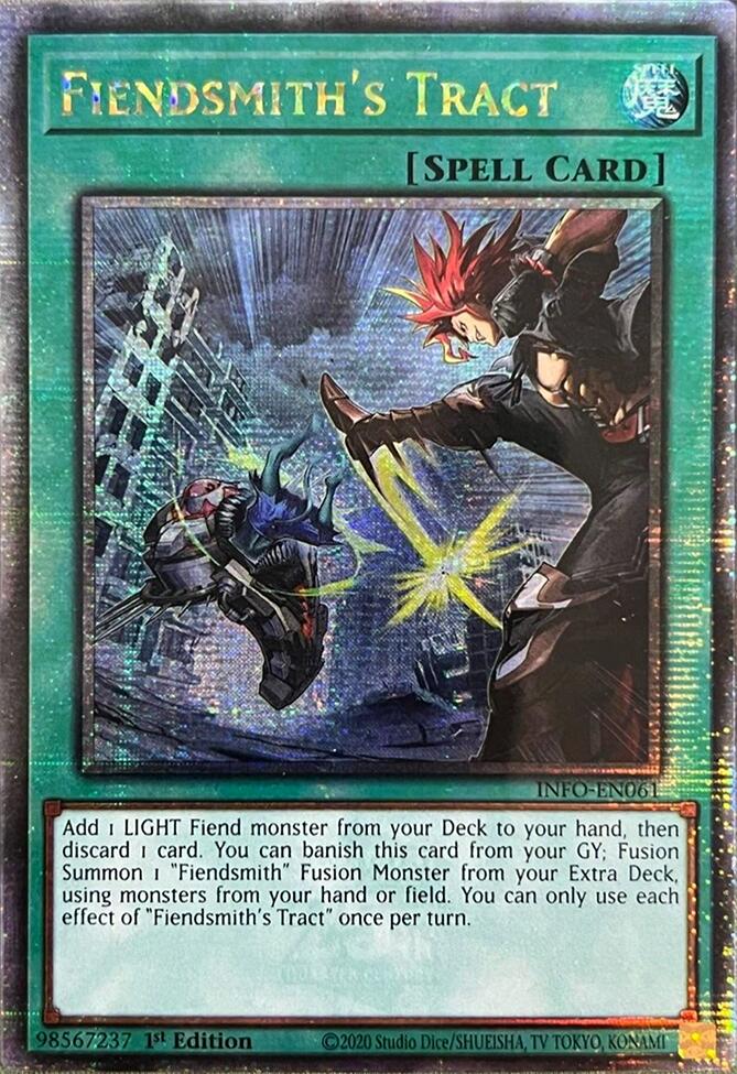 Fiendsmith's Tract (Quarter Century Secret Rare) [INFO-EN061] Quarter Century Secret Rare | Gear Gaming Fayetteville