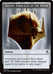 Wolf (0018) // Emblem - Arlinn, Embraces by the Moon Double-Sided Token [Innistrad Remastered Tokens] | Gear Gaming Fayetteville