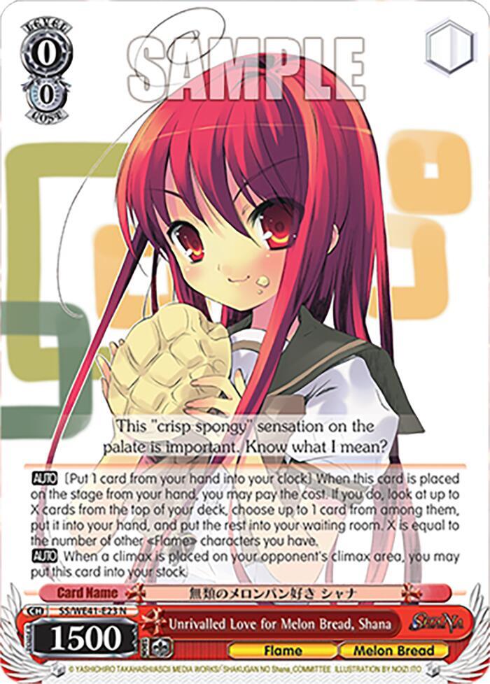 Unrivalled Love for Melon Bread, Shana - [Shakugan no Shana Premium Booster] | Gear Gaming Fayetteville
