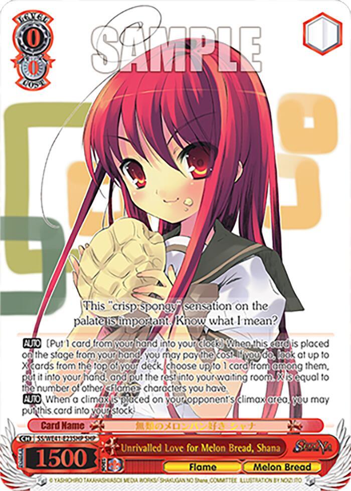 Unrivalled Love for Melon Bread, Shana (SHP) - [Shakugan no Shana Premium Booster] | Gear Gaming Fayetteville