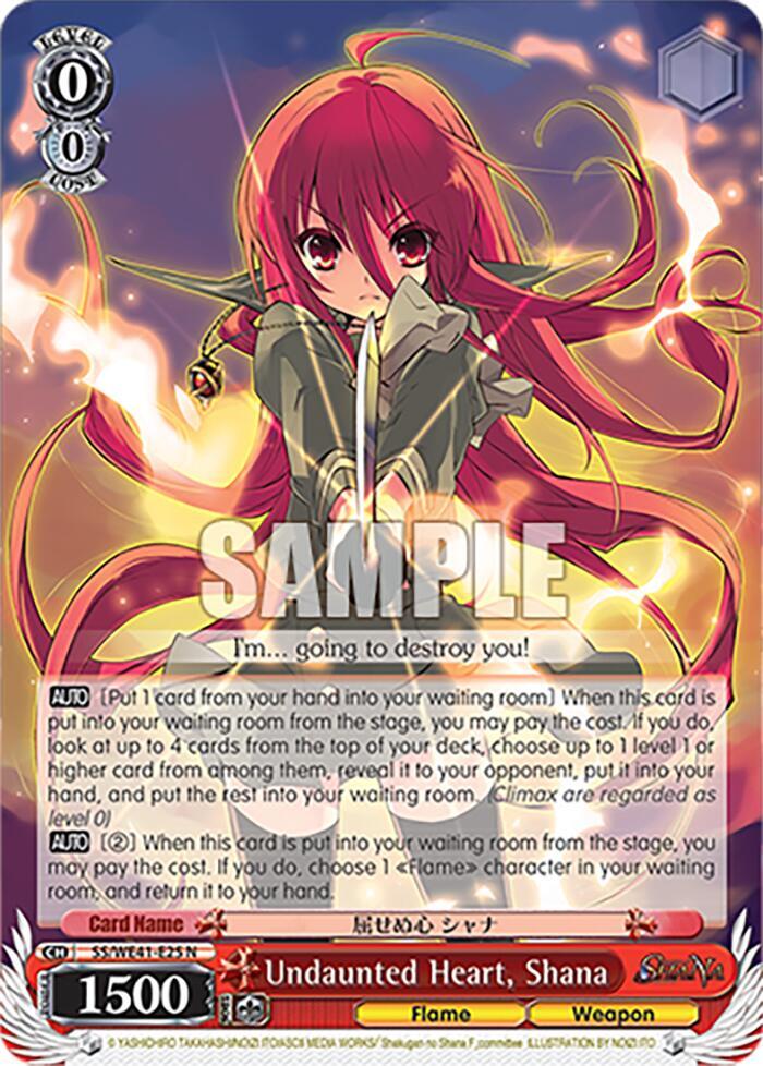 Undaunted Heart, Shana - [Shakugan no Shana Premium Booster] | Gear Gaming Fayetteville