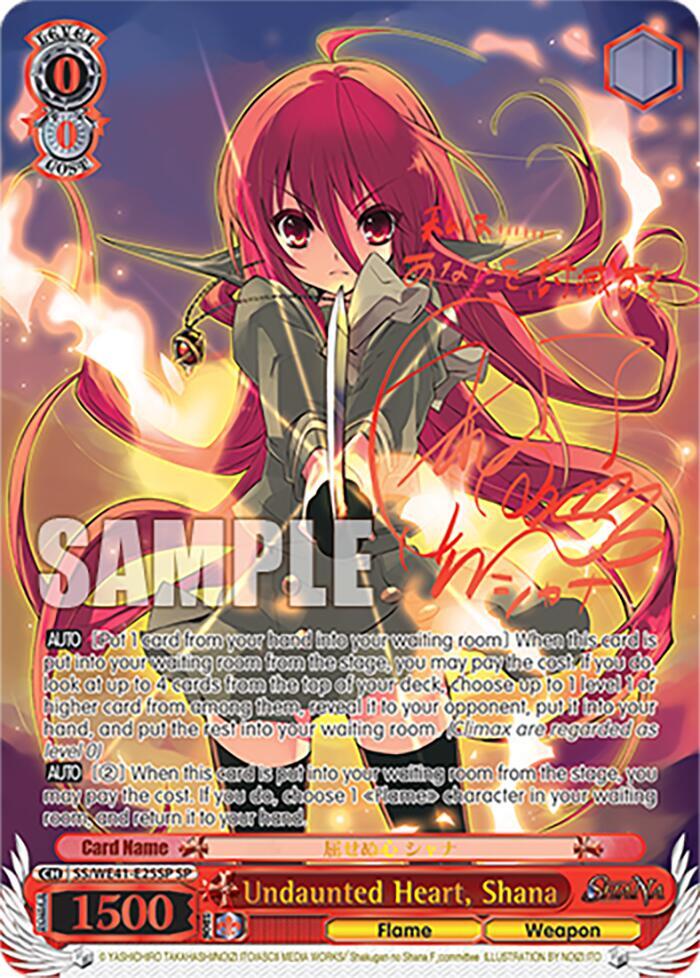 Undaunted Heart, Shana (SP) - [Shakugan no Shana Premium Booster] | Gear Gaming Fayetteville