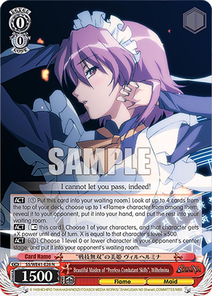 Beautiful Maiden of "Peerless Combatant Skills", Wilhelmina - [Shakugan no Shana Premium Booster] | Gear Gaming Fayetteville