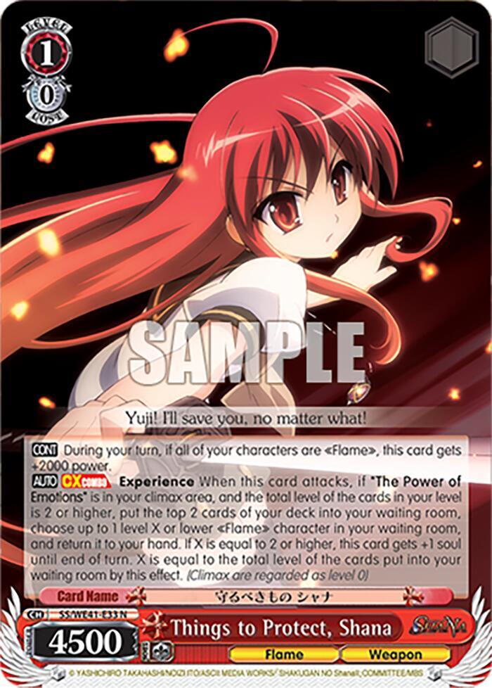 Things to Protect, Shana - [Shakugan no Shana Premium Booster] | Gear Gaming Fayetteville