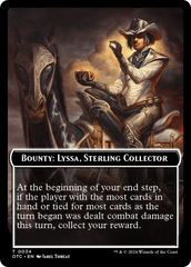 Bounty: Lyssa, Sterling Collector // Bounty Rules Double-Sided Token [Outlaws of Thunder Junction Commander Tokens] | Gear Gaming Fayetteville