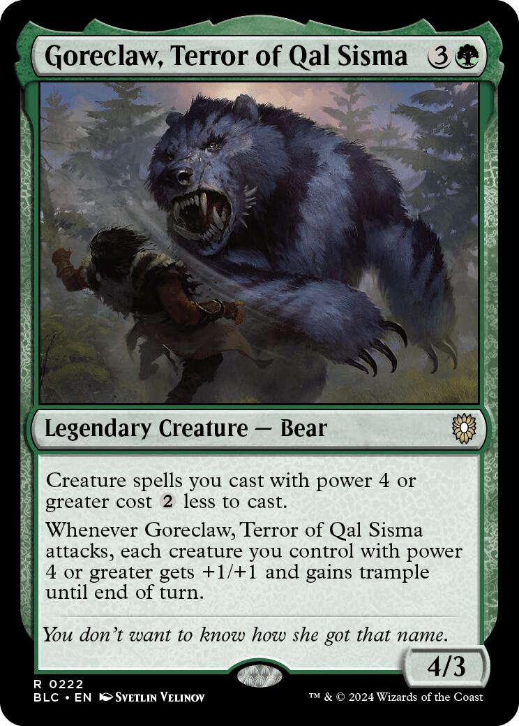 Goreclaw, Terror of Qal Sisma [Bloomburrow Commander] | Gear Gaming Fayetteville