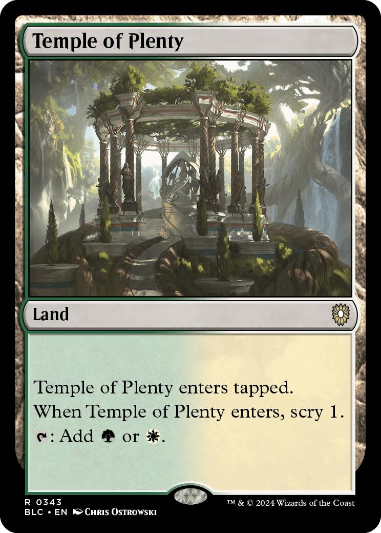 Temple of Plenty [Bloomburrow Commander] | Gear Gaming Fayetteville