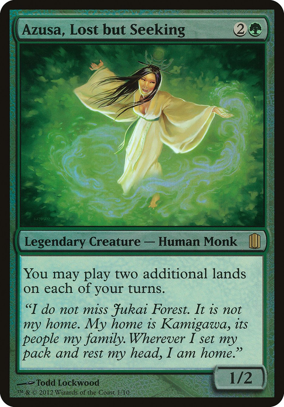 Azusa, Lost but Seeking (Oversized) [Commander's Arsenal Oversized] | Gear Gaming Fayetteville