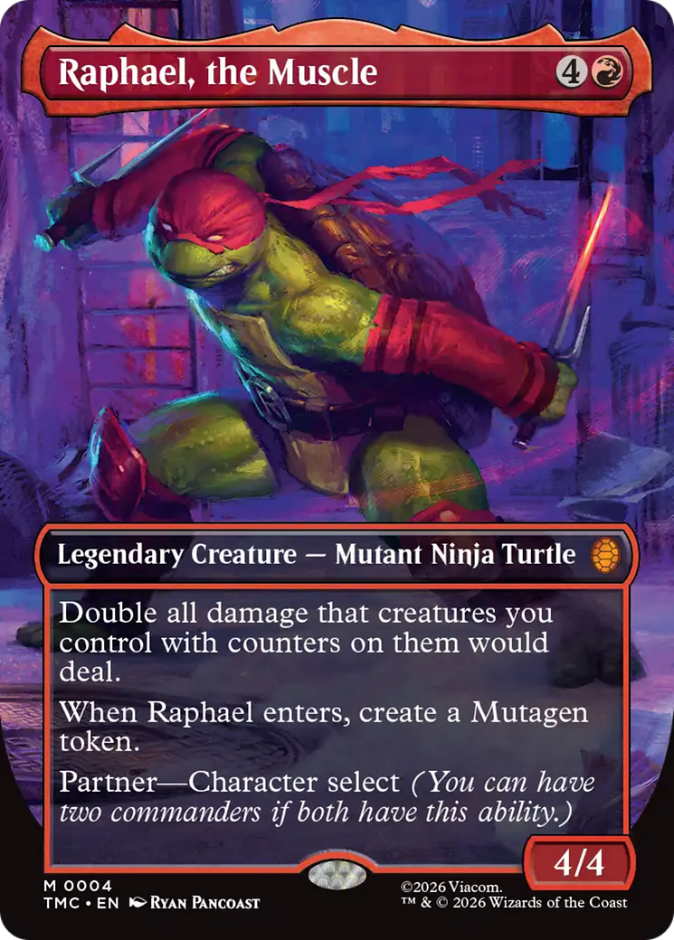 Raphael, the Muscle (Borderless) [Teenage Mutant Ninja Turtles Commander] | Gear Gaming Fayetteville