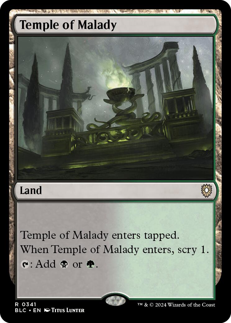 Temple of Malady [Bloomburrow Commander] | Gear Gaming Fayetteville