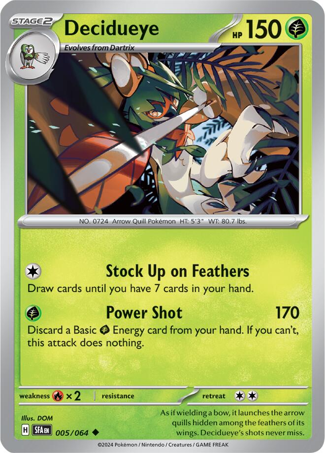 Decidueye (005/064) [Scarlet & Violet: Shrouded Fable] | Gear Gaming Fayetteville