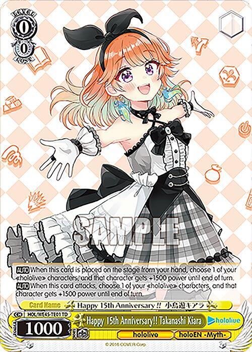 Happy 15th Anniversary!! Takanashi Kiara - [hololive production feat. Weiss Schwarz Ambassadors Premium Set] | Gear Gaming Fayetteville