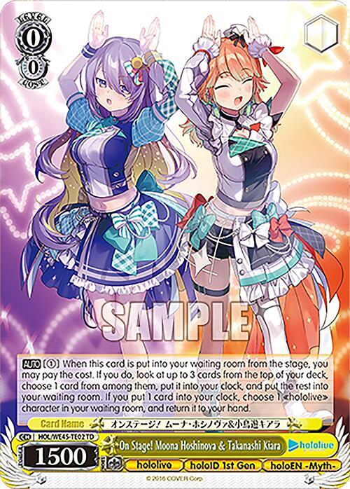 On Stage! Moona Hoshinova & Takanashi Kiara - [hololive production feat. Weiss Schwarz Ambassadors Premium Set] | Gear Gaming Fayetteville